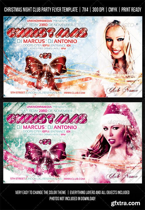 GraphicRiver - Christmas Night Club Party / Concert Flyer V2