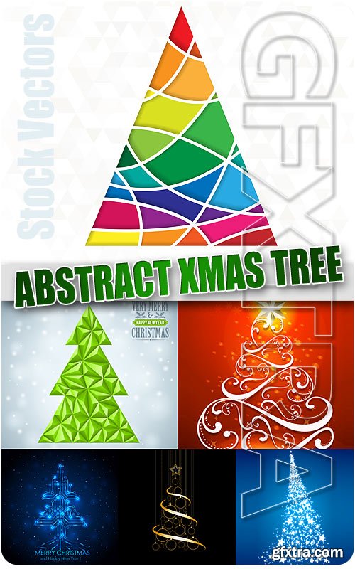 Abstract Xmas Tree - Stock Vectors