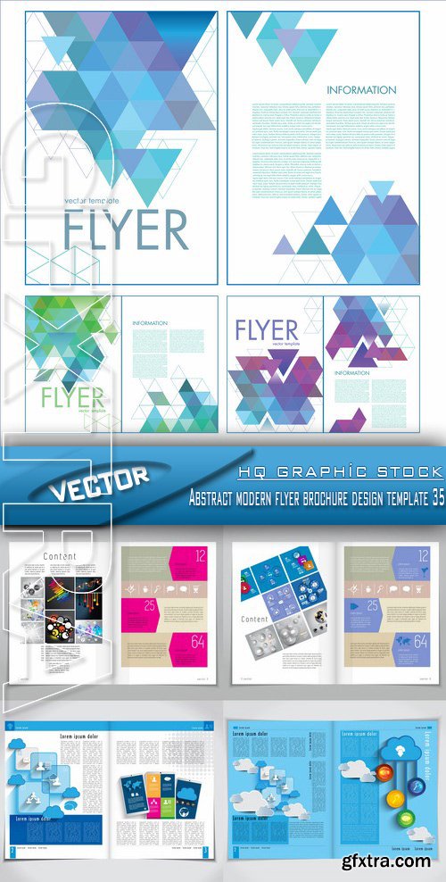 Stock Vector - Abstract modern flyer brochure design template 35