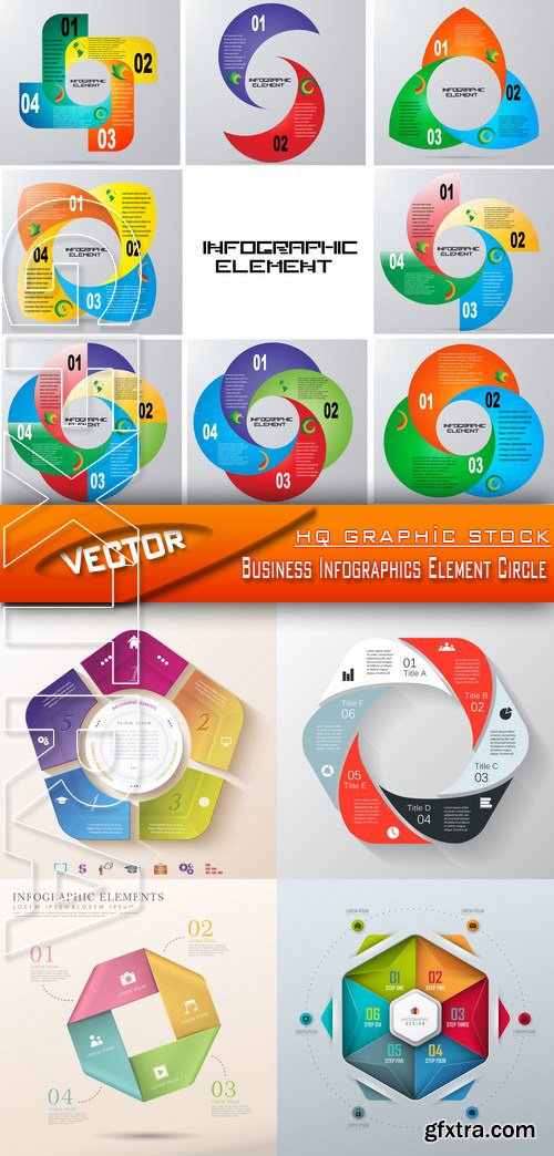 Stock Vector - Business Infographics Element Circle