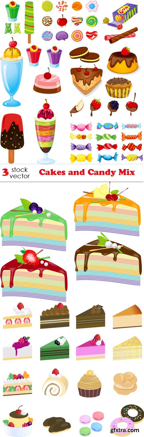 Vectors - Cakes and Candy Mix