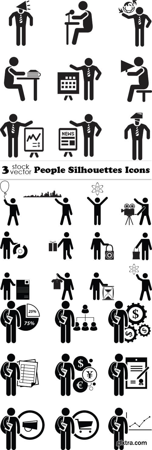 Vectors - People Silhouettes Icons