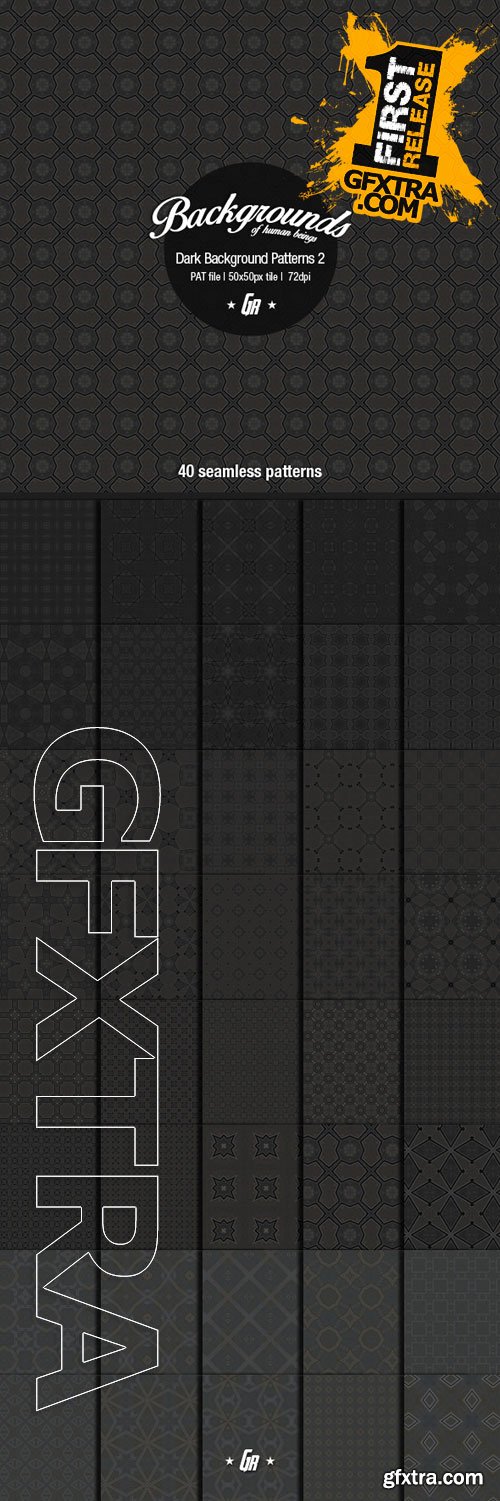 GraphicRiver - 40 Dark Background Patterns 2