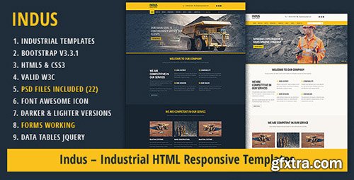 ThemeForest - Indus - Industrial HTML Responsive Templates - RIP