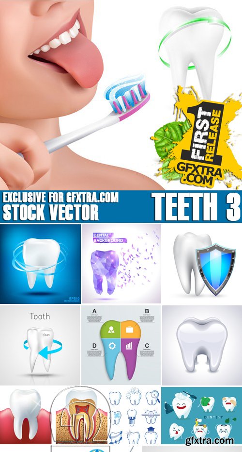 Stock Vectors - Teeth 3, 25xEPS