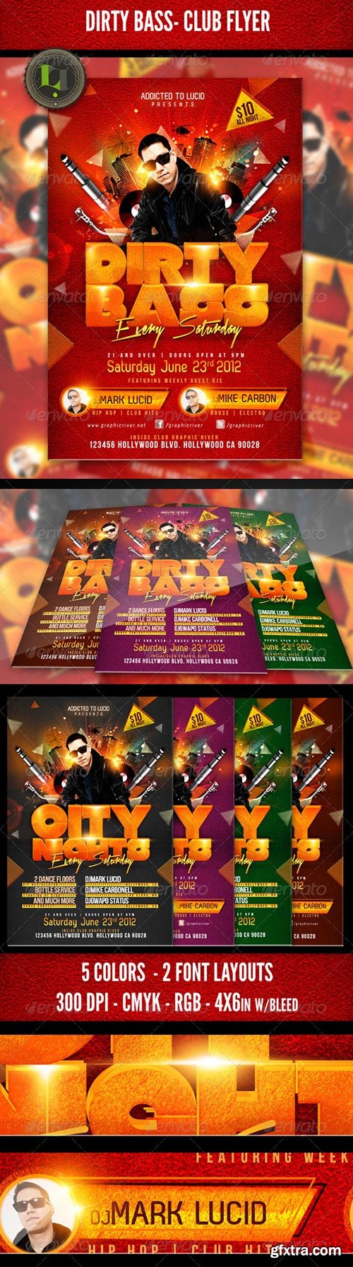 GraphicRiver - Dirty Bass - Club Flyer