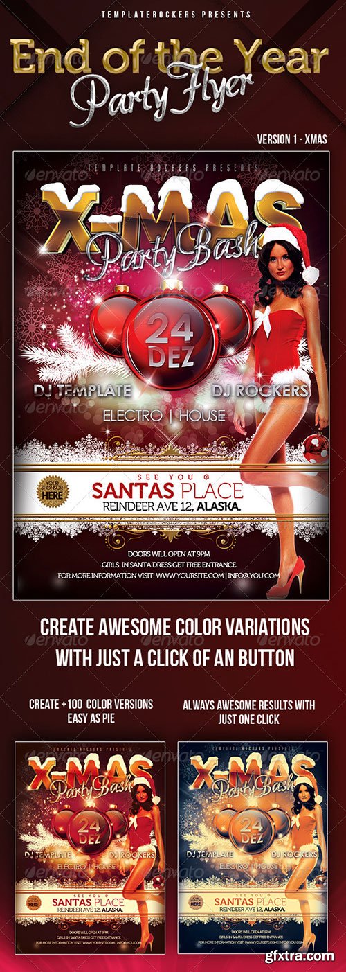 GraphicRiver - End Of The Year Flyer | X-Mas & Happy New Year