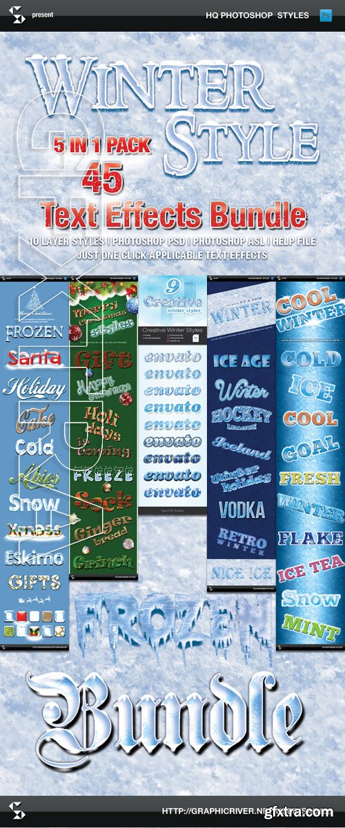 GraphicRiver - Winter Style Text Effects - Bundle