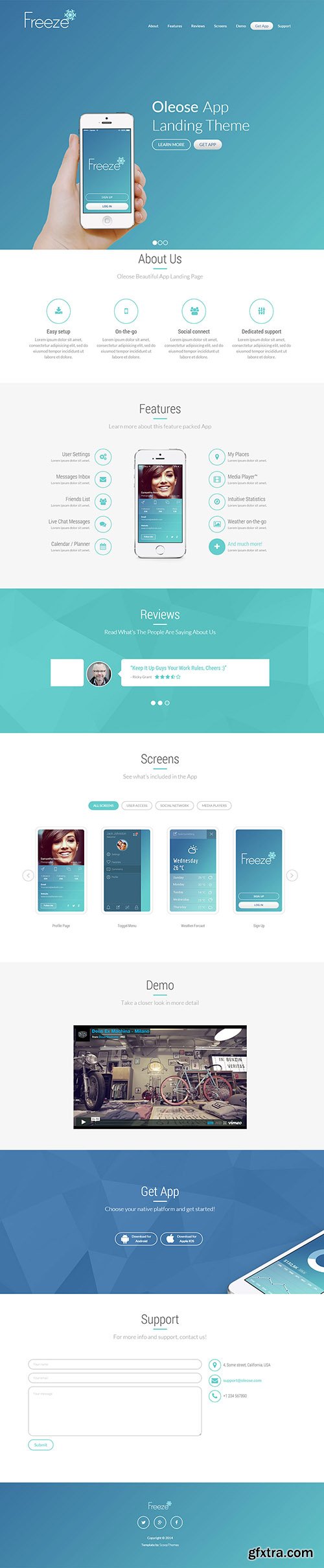 HTML Template - Oleose - App Bootstrap Landing Page