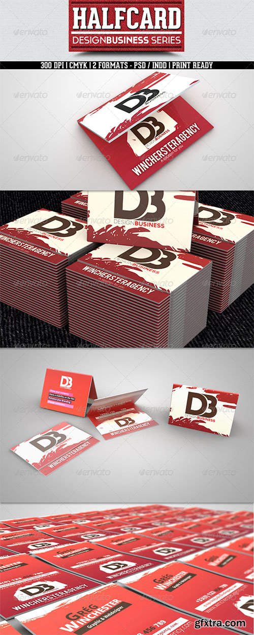 Graphicriver - Half Business Card Design Business serie
