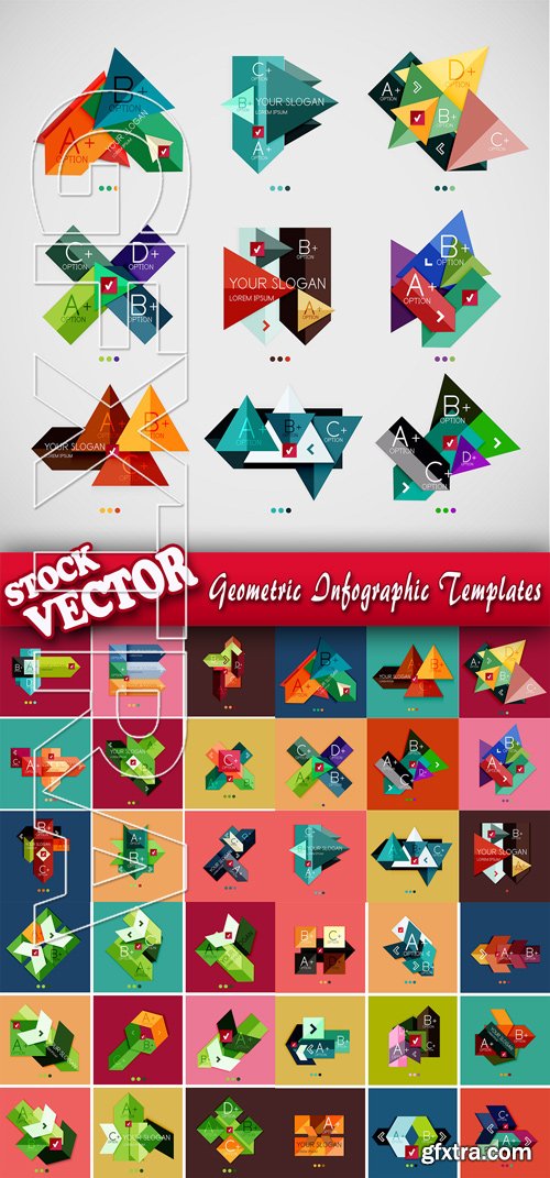 Stock Vector - Geometric Infographic Templates