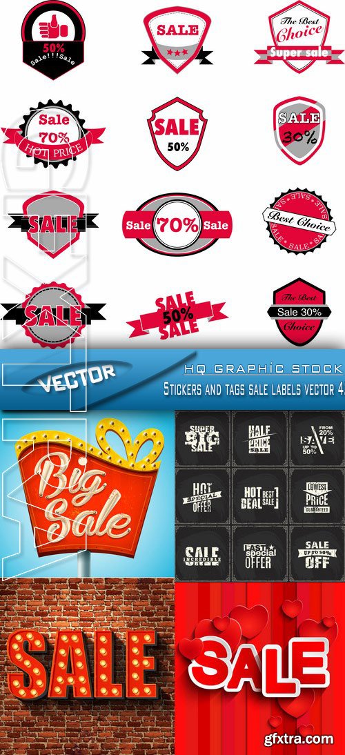 Stock Vector - Stickers and tags sale labels vector 42