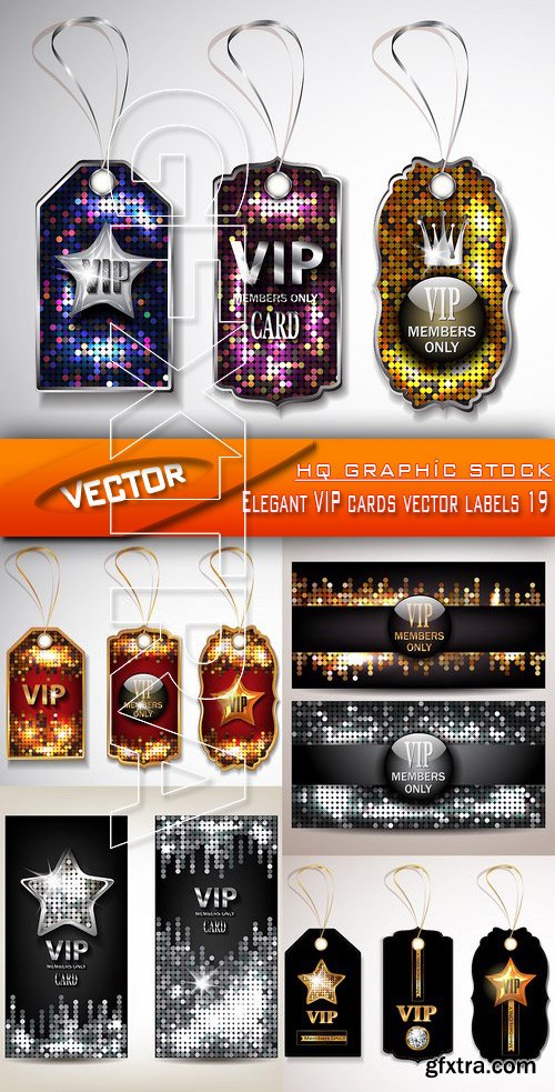 Stock Vector - Elegant VIP cards vector labels 19