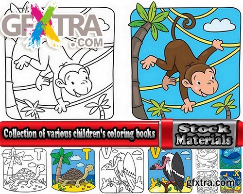 Collection of various children\'s coloring books 25 Eps