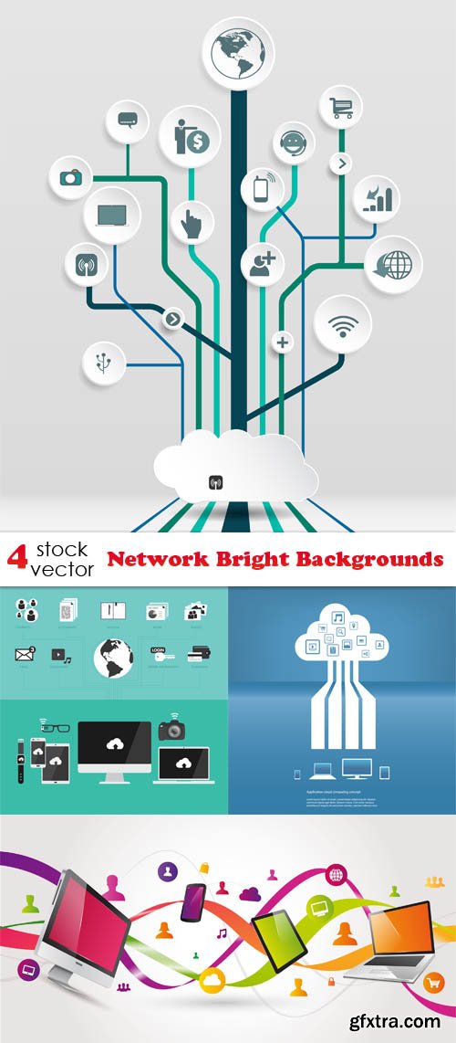 Vectors - Network Bright Backgrounds