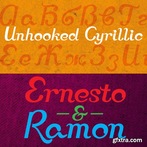 Unhooked Cyrillic Font Family $29.99