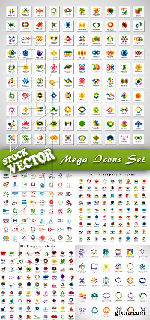 Stock Vector - Mega Icons Set