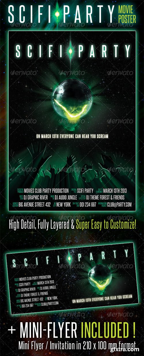 GraphicRiver - Scifi Party Movie Poster