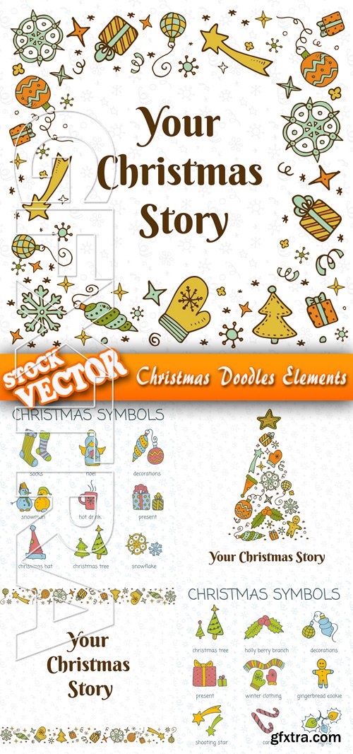 Stock Vector - Christmas Doodles Elements