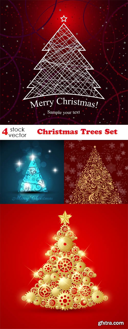 Vectors - Christmas Trees Set