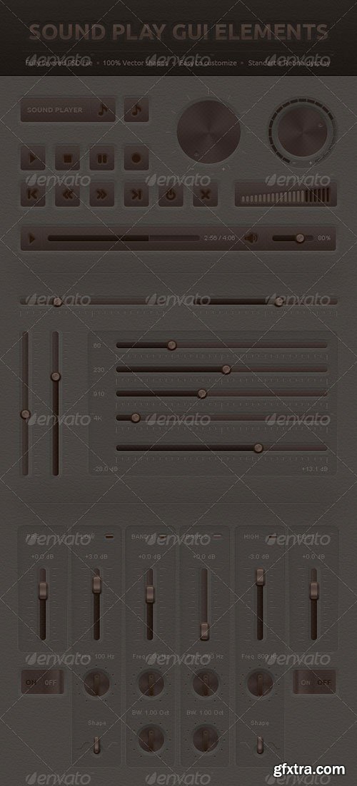 GraphicRiver - Sound Play GUI Elements