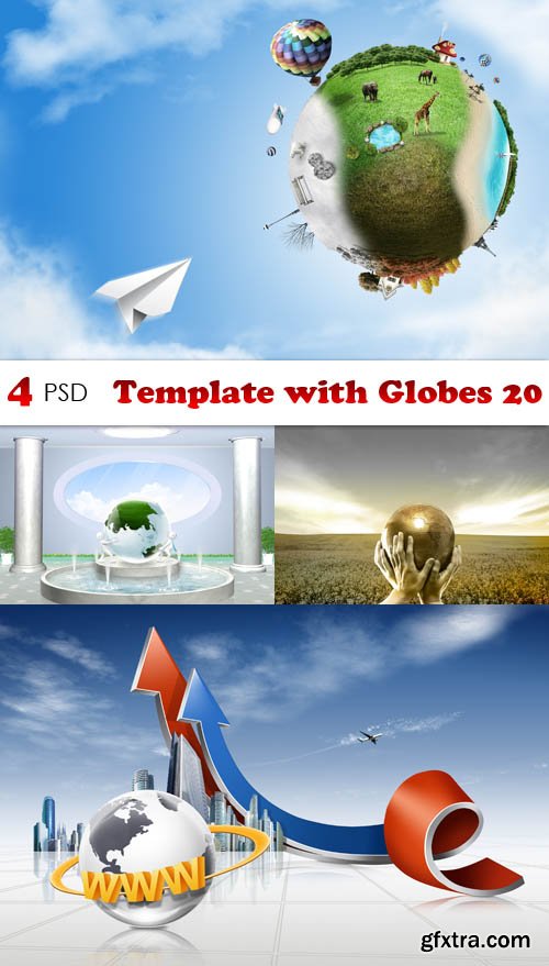 PSD - Template with Globes 20