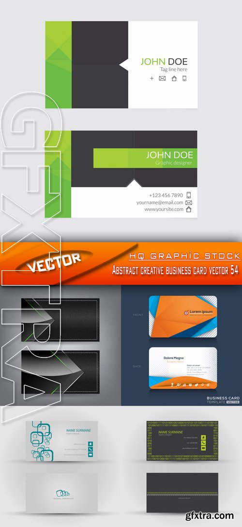 Stock Vector - Abstract creative business card vector 54