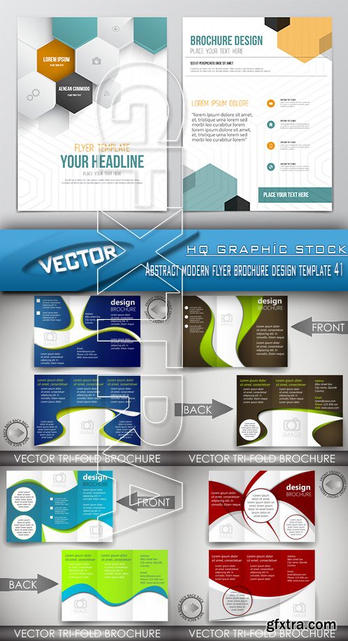 Stock Vector - Abstract modern flyer brochure design template 41