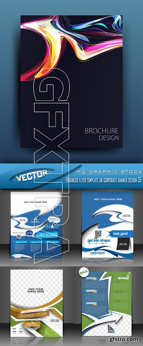 Stock Vector - Business flyer template or corporate banner design 25