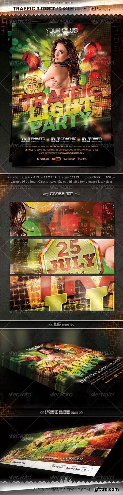 GraphicRiver - Traffic Light Party Flyer and Poster
