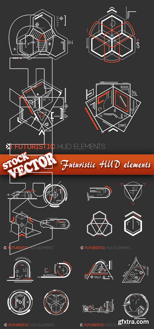 Stock Vector - Futuristic HUD elements