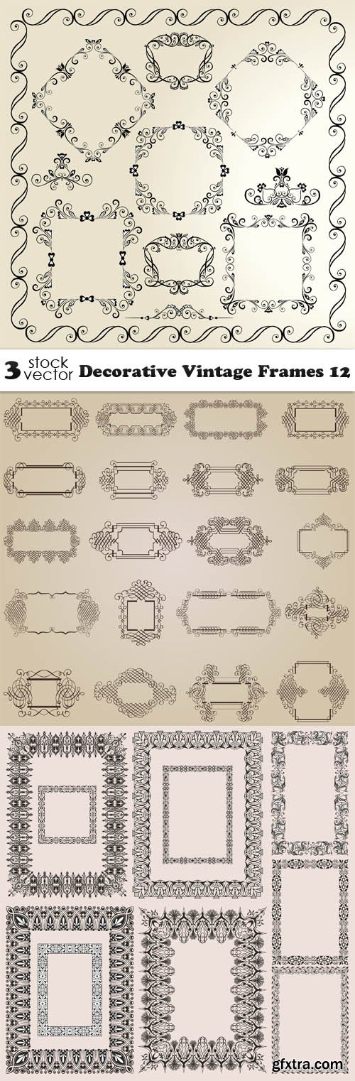 Vectors - Decorative Vintage Frames 12
