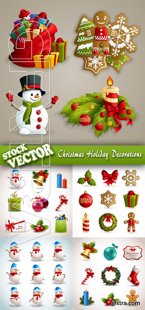 Stock Vector - Christmas Holiday Decorations
