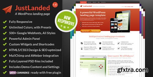 ThemeForest - JustLanded v1.5.0 - WordPress Landing Page
