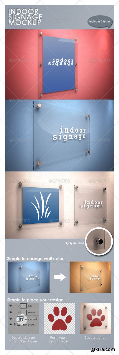 GraphicRiver - Indoor Signage Mockup
