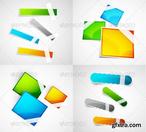 GraphicRiver - Vector Glossy Stickers Pack