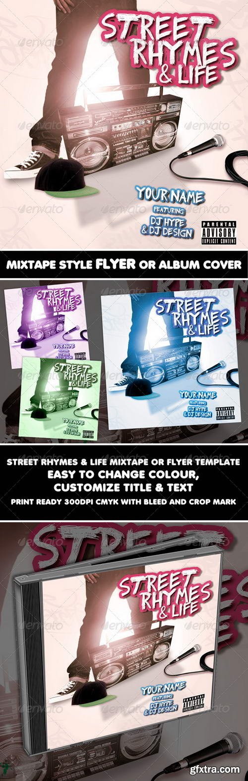 GraphicRiver - Street Rhymes & Life Mixtape CD Flyer Template