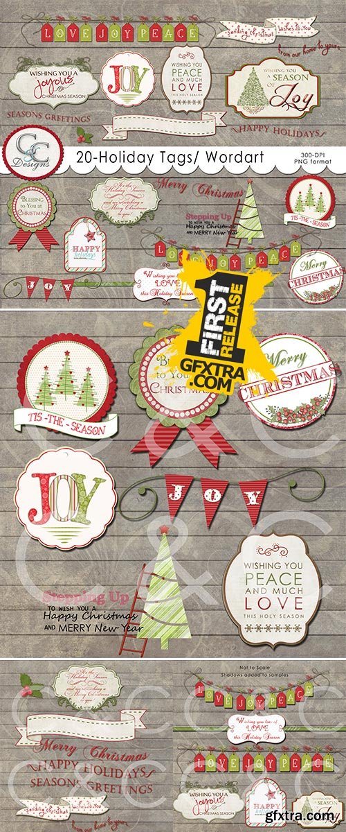 Holiday Tags Elements