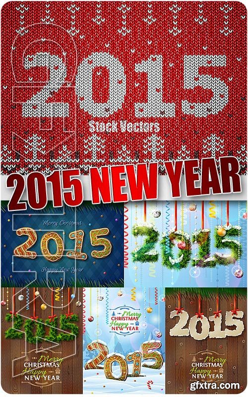 2015 New Year 5 - Stock Vectors