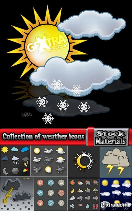 Collection of weather icons 25 Eps
