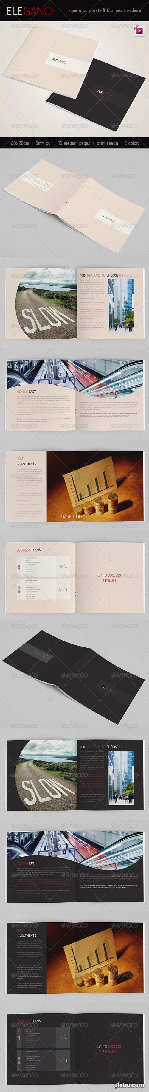 GraphicRiver - Elegance | Square 10 pages Brochure | 2 Colors