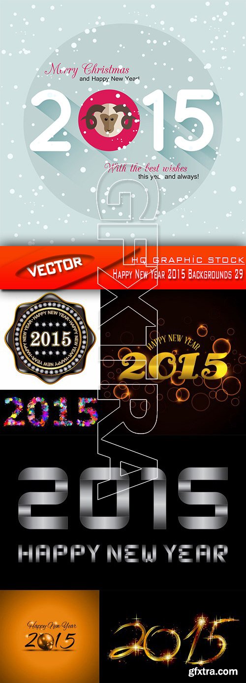 Stock Vector - Happy New Year 2015 Backgrounds 29