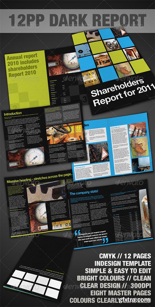 GraphicRiver - 12pp Dark Report / Brochure - InDesign