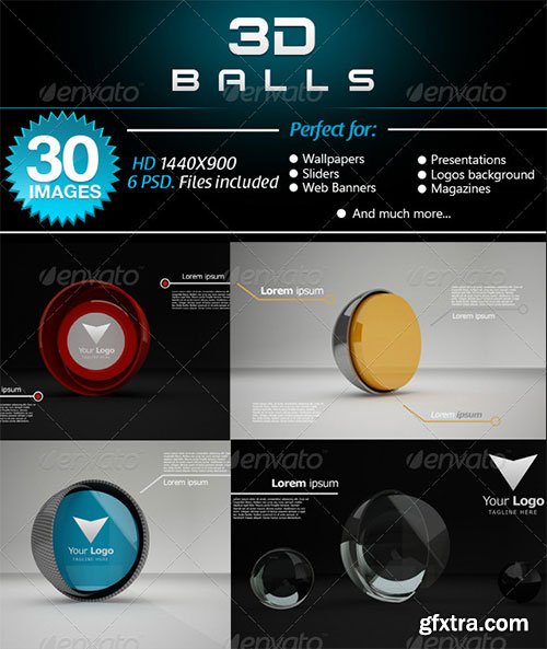 GraphicRiver - 30 Balls Pack 3D