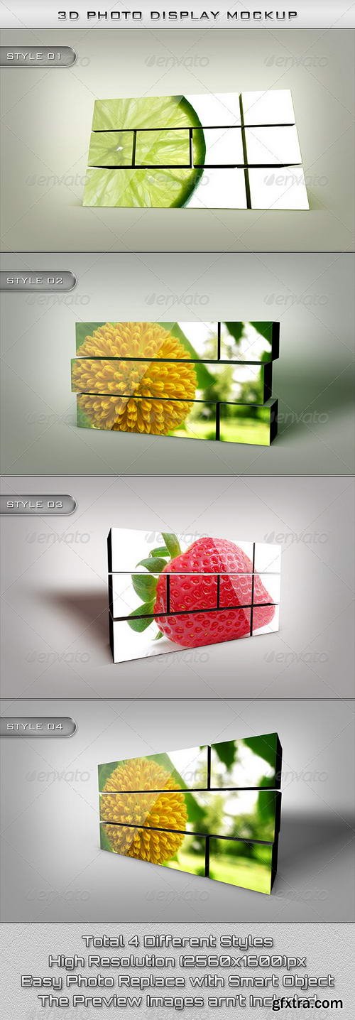 GraphicRiver - 3D Photo Display MockUp