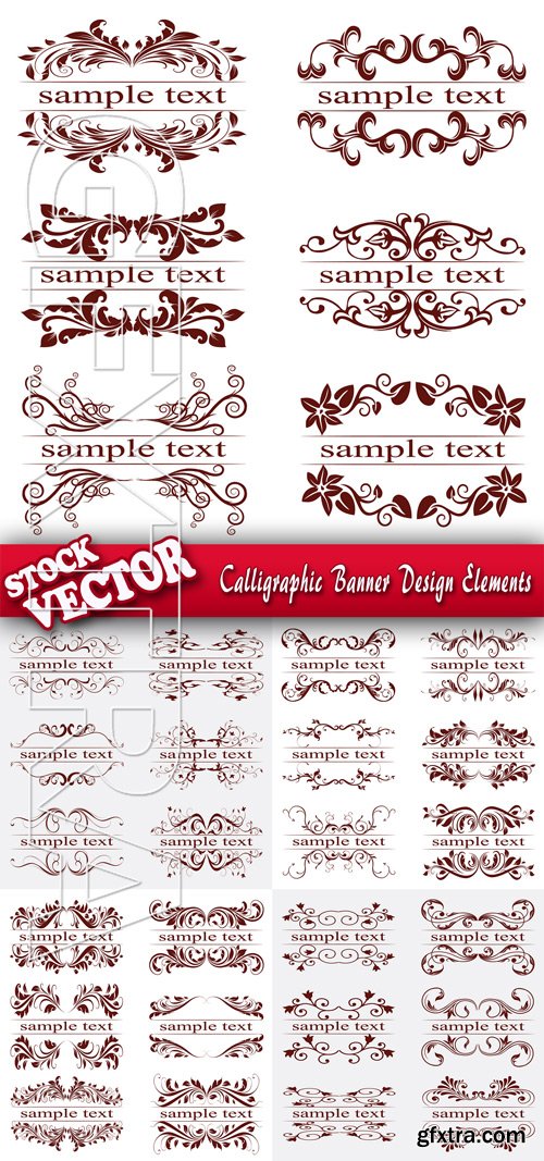 Stock Vector - Calligraphic Banner Design Elements