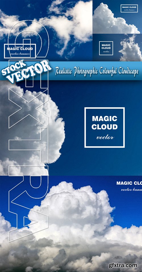 Stock Vector - Realistic Photographic Colourful Cloudscape