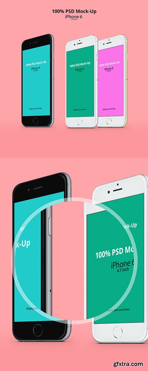 PSD Mock-Up - iPhone 6 - 3 Color Style