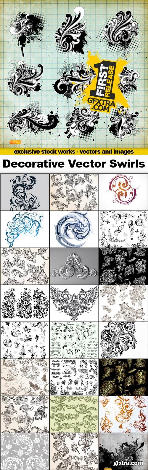 Decorative Vector Swirls - 25x EPS