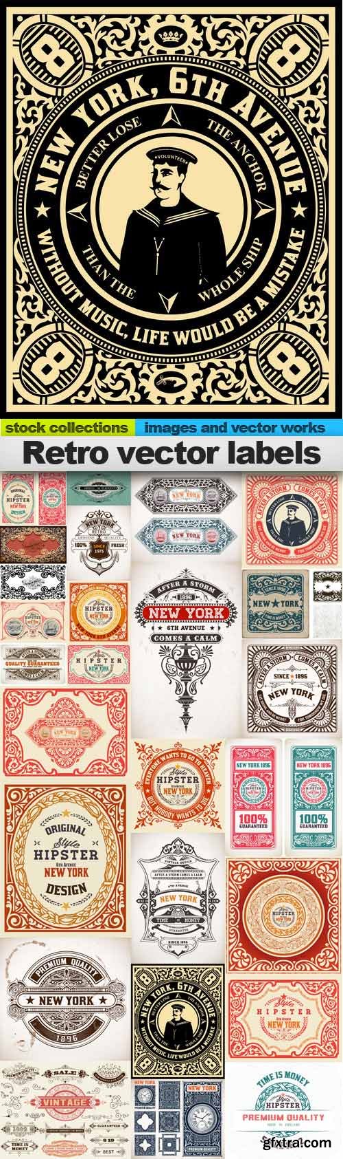 Retro Vector Labels 25xEPS